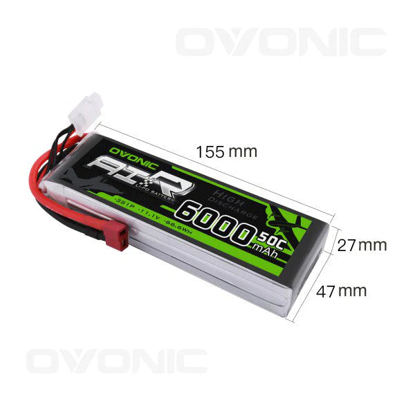 Ovonic Air 3S 6000mAh 11,1V 50C Deans/T-Stecker LiPo Akku