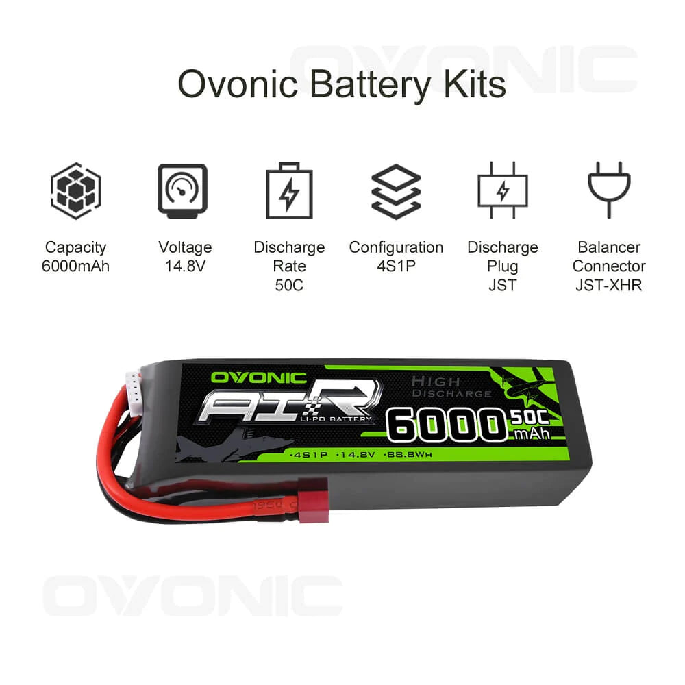 Ovonic Air 4S 6000mAh 14,8V 50C Deans LiPo Akku