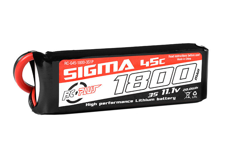 RC Plus Sigma 3S 1800mAh 3S1P 11.1V 45C XT60 LiPo Akku