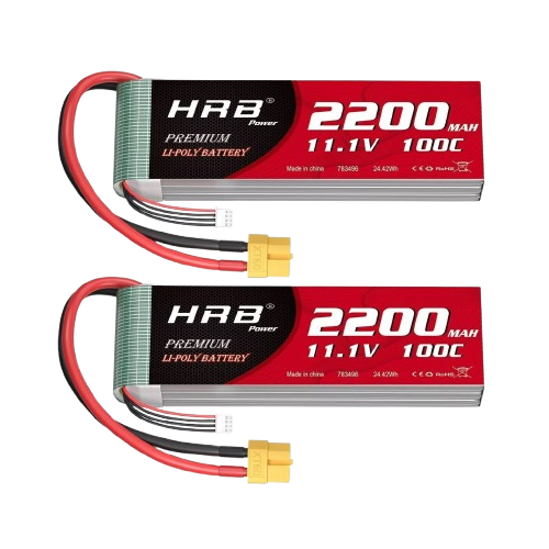 HRB 3S 11,1V 2200mAh 100C Lipo-Akku mit XT60-Stecker (2 St. )