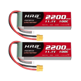 HRB 3S 11,1V 2200mAh 100C Lipo-Akku mit XT60-Stecker (2 St. )