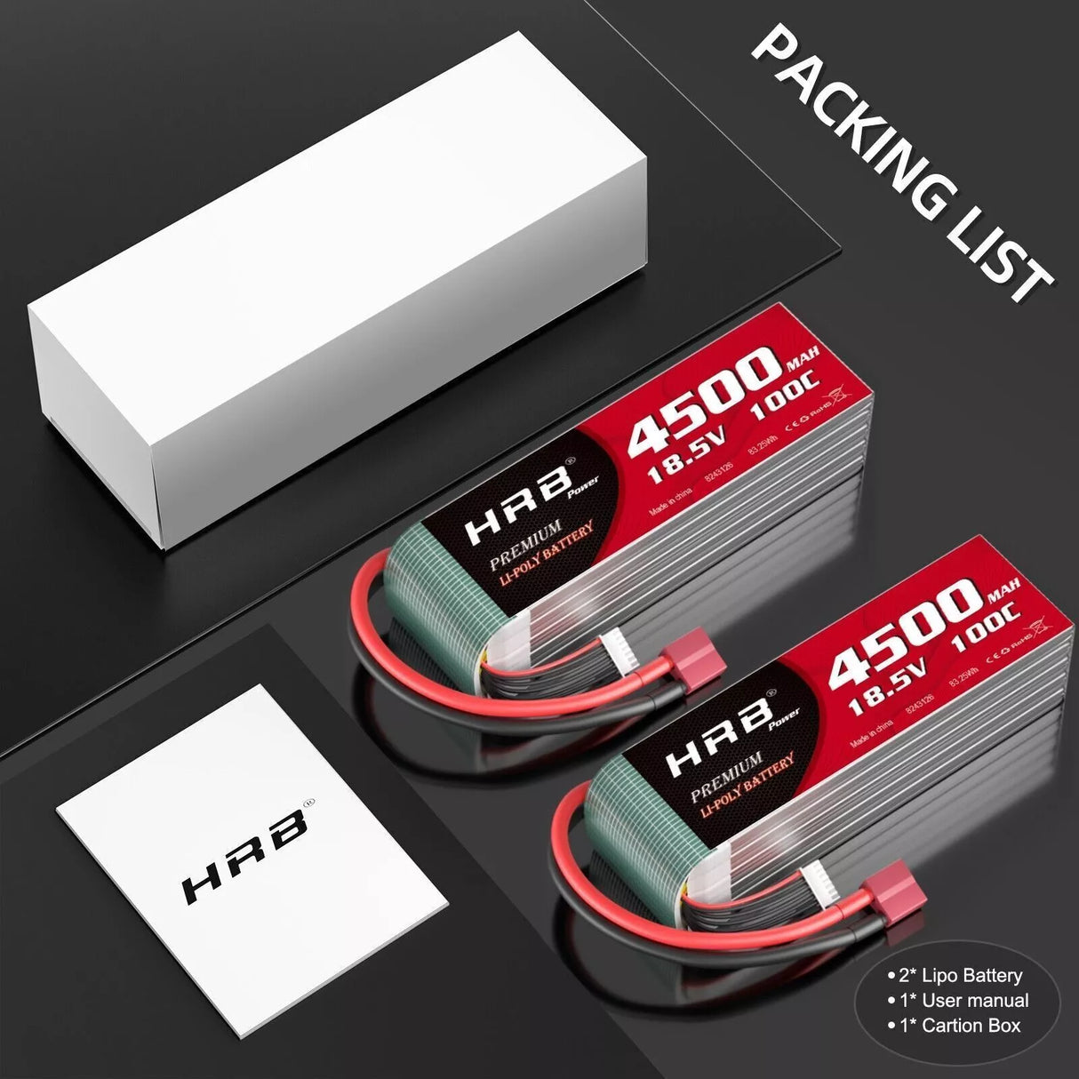 HRB 5S 18,5V 4500mAh 100C LiPo-Akku mit Deans-Stecker