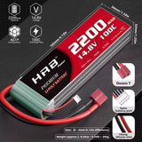 HRB 4S 2200mAh 14,8V 100C LiPo-Akku mit Deans T-Stecker ( 2 St.)
