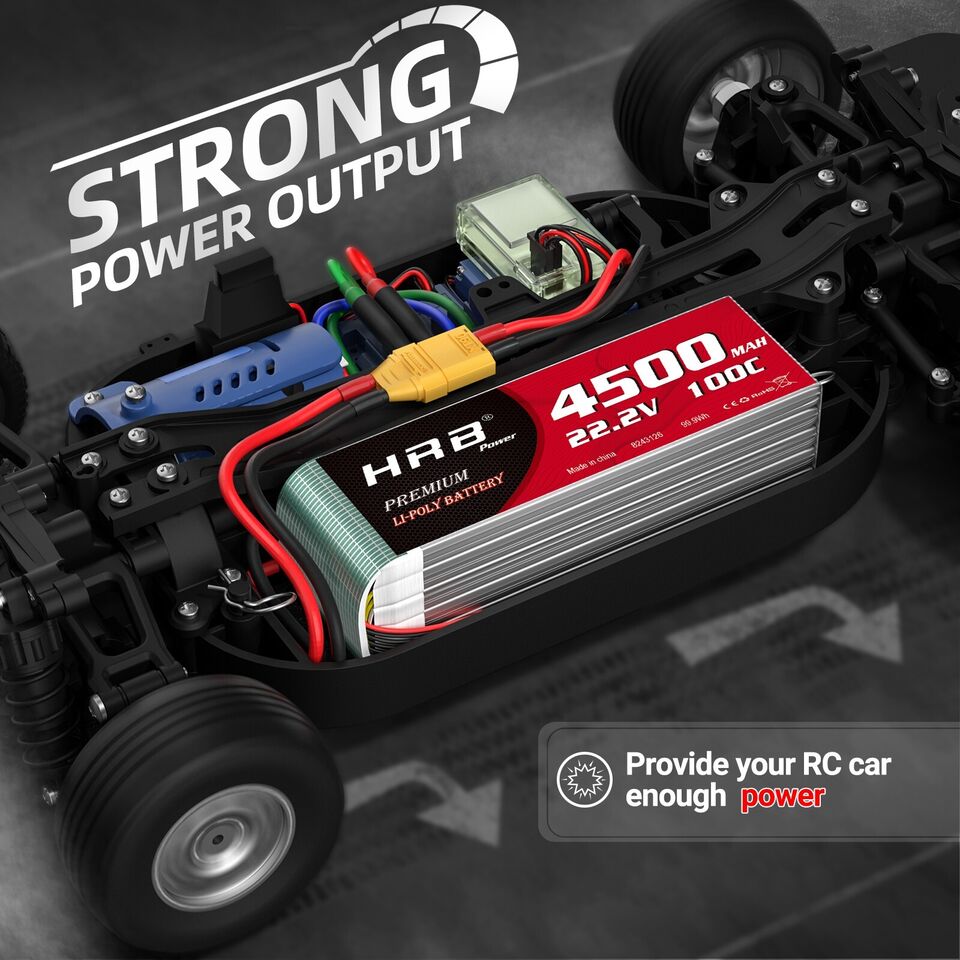 HRB Premium Line 6S 4500mAh 22,2V 100C XT90 LiPo Akku (2 Stück)