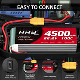 HRB Premium Line 6S 4500mAh 22,2V 100C XT90 LiPo Akku (2 Stück)