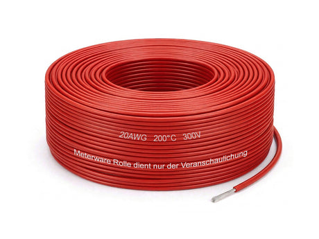 Keeppower Silikonkabel 20 AWG 0,5 mm² 200°C 300V flexibel verzinnt Meterware