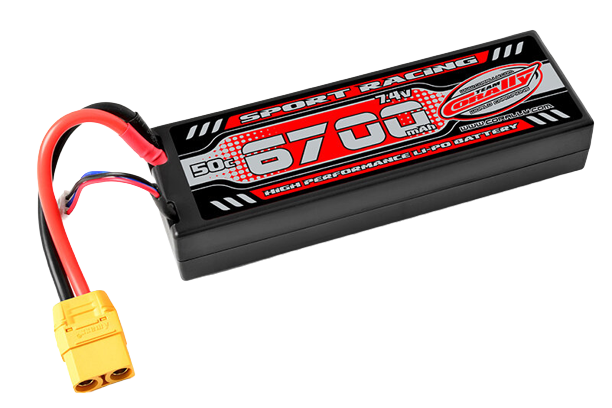 Team Corally C-49126-X Team Corally - Sport Racing 50C - 6700Mah - 2S - 7,4V - XT-90 - Hard Case