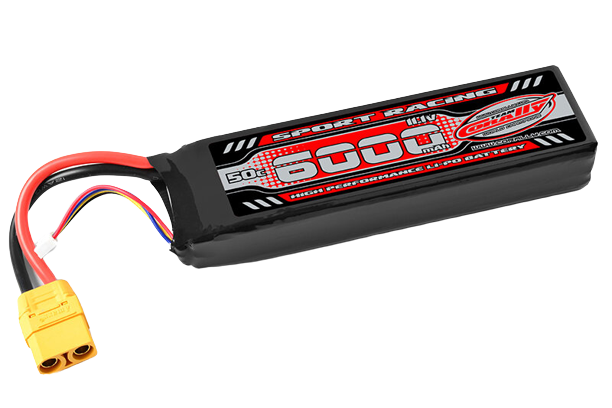 Team Corally Sport Racing 3S 6000mAh 11,1V 50C XT90 Semi-Soft Case LiPo Akku