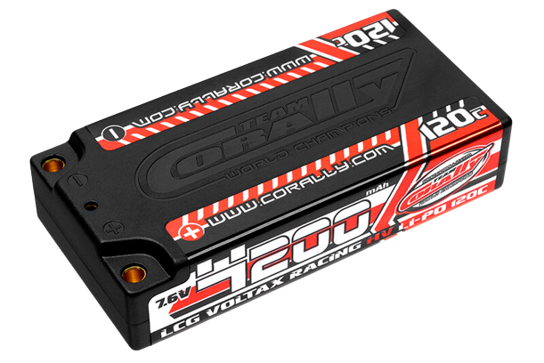 Team Corally C-49600 Voltax 120C Lipo Hv Battery 4200 Mah 7.6V Lcg Shorty 2S 4Mm Bullit