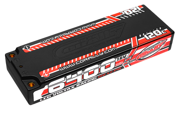 Team Corally C-49610 Voltax 120C Lipo Hv Battery 6400 Mah 7.6V Lcg Stick 2S 4Mm Bullit