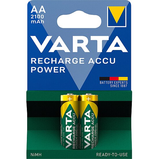 Varta 56706 AA Ready2Use Mignon Akku Ni-MH 1,2V/2100mAh - Blister 2 Stück
