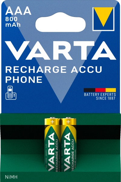 Varta Phone Power 56813 AAA Micro Akku Ni-MH 1,2V/800mAh - Blister 2 Stück
