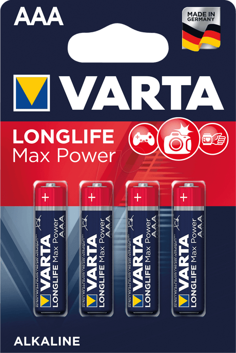 Varta 4703 Longlife Max-Power Mikro-Batterie AAA - 4 Stück