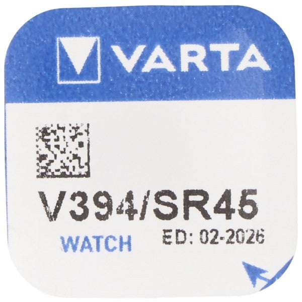 Varta 394, Varta V394, SR45, SR936SW, L936F Knopfzelle für Uhren etc.