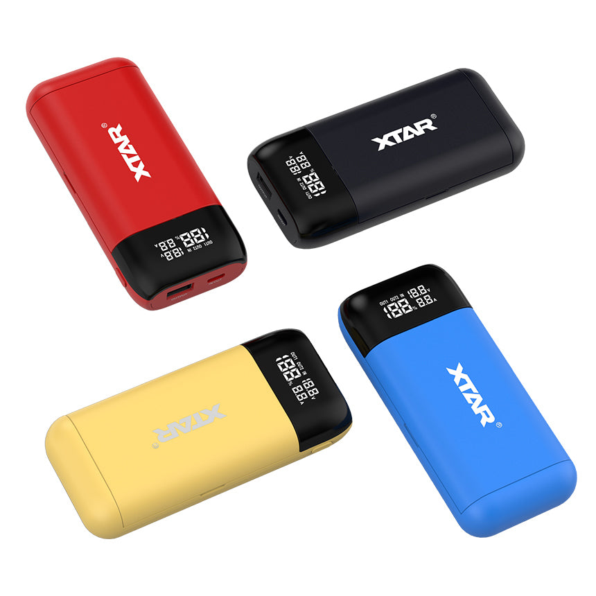 Xtar PB2S 2-Schacht Li-Ion Akku Reise-Ladegerät & Powerbank