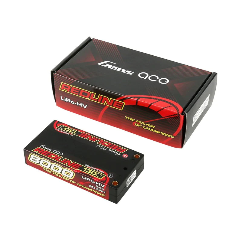 Gens Ace Redline Serie 8000mAh 3,8V 130C 1S2P HardCase #58 HV Lipo Batterie - LiPo24.de