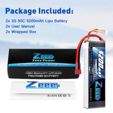 Zeee 3S Lipo Akku 5200mAh 11.1V 50C DEAN (2 St.) - LiPo24.de