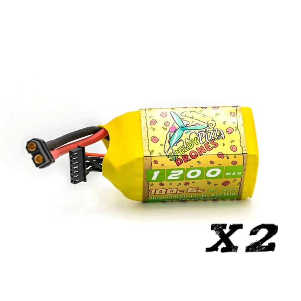CNHL Pizza Series 1200mAh 22,2V 6S 100C Lipo Akku mit XT60 Stecker (2 St.) - LiPo24.de