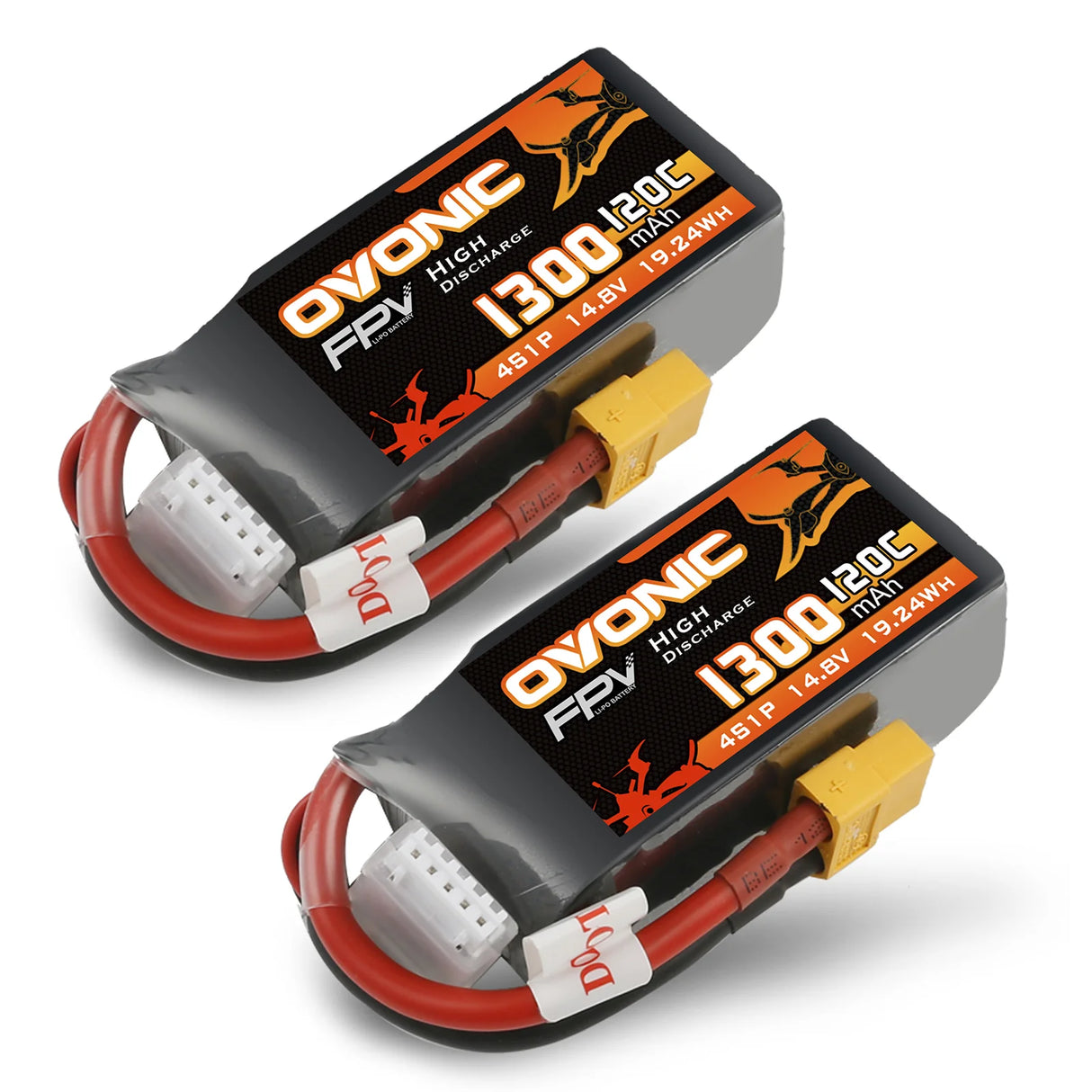 Ovonic 4S 1300mAh 120C 14,8V XT60 LiPo Akkupack (2 St.) - LiPo24.de