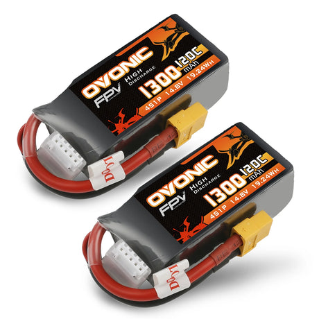 Ovonic 4S 1300mAh 120C 14,8V XT60 LiPo Akkupack (2 St.) - LiPo24.de