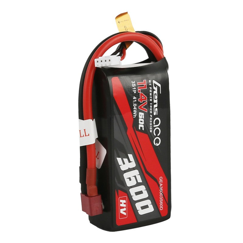 Gens Ace 3600mAh 11,4V 3S1P 60C HV Akku T-Stecker - LiPo24.de