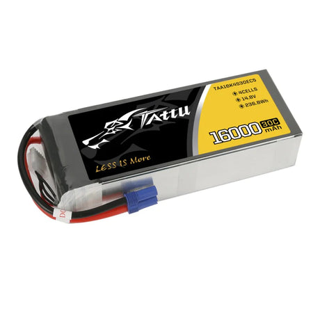 Tattu 16000mAh 14,8V 30C 4S1P Lipo Akkupack mit EC5 - LiPo24.de