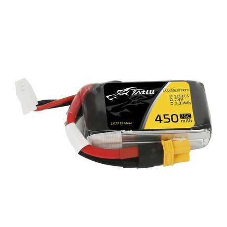 Tattu 450mAh 2S 75C 7.4V Lipo Akku mit XT30 Stecker - LiPo24.de
