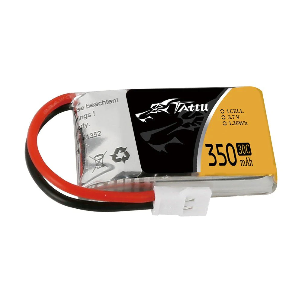 Tattu 350mAh 3.7V 30C 1S1P Lipo Akkupack mit Molex Stecker (1 Stück/Packung) - LiPo24.de