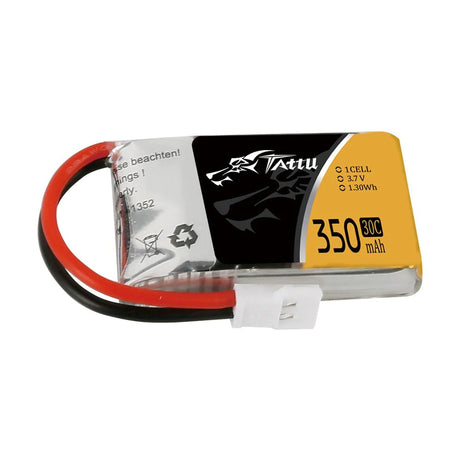 Tattu 350mAh 3.7V 30C 1S1P Lipo Akkupack mit Molex Stecker (1 Stück/Packung) - LiPo24.de