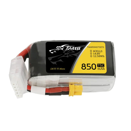 Tattu 850mAh 4S 14.8V 75C Lipo Akku mit XT30 Stecker - LiPo24.de