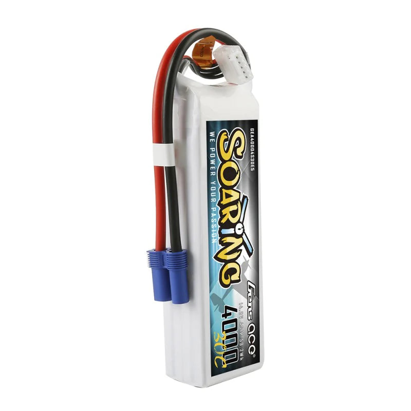 Gens Ace Soaring 4000mAh 14,8V 30C 4S1P Lipo Akkupack mit EC5 Stecker - LiPo24.de