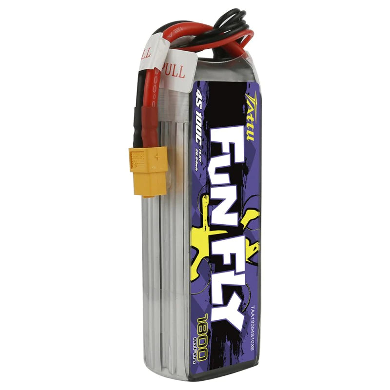 Tattu Funfly Serie 1800mAh 14.8V 100C 4S1P Lipo Akku mit XT-60 Stecker - LiPo24.de