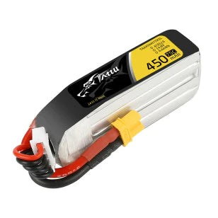 Tattu 450mAh 14.8V 75C 4S1P Lipo-Akku mit XT30-Stecker - Lange Größe für H-Rahmen - LiPo24.de