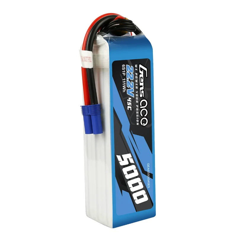 Gens Ace 5000mAh 22,2V 45C 6S1P Lipo-Akkupack - LiPo24.de