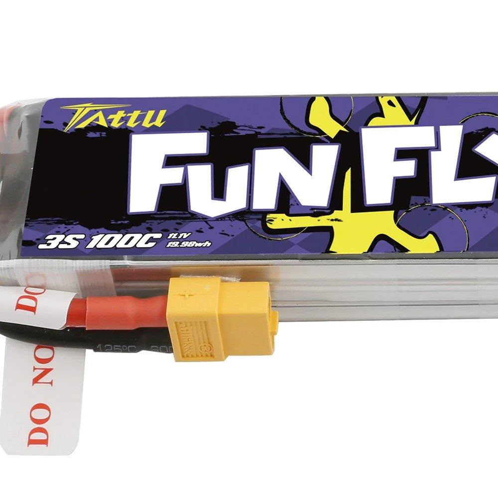 Tattu Funfly Serie 1550mAh 11.1V 100C 3S1P Lipo Akku mit XT60 Stecker - LiPo24.de