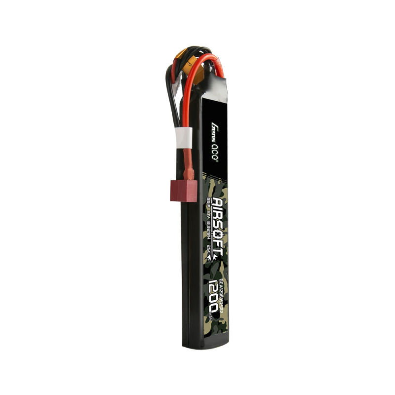 Gens Ace 25C 1200mAh 3S1P 11.1V Sattel Airsoft Gun Lipo Batterie mit T-Stecker - LiPo24.de