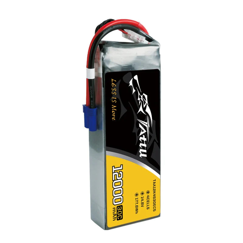 Tattu 12000mAh 14,8V 30C 4S1P LiPo Akkupack mit EC5 - LiPo24.de