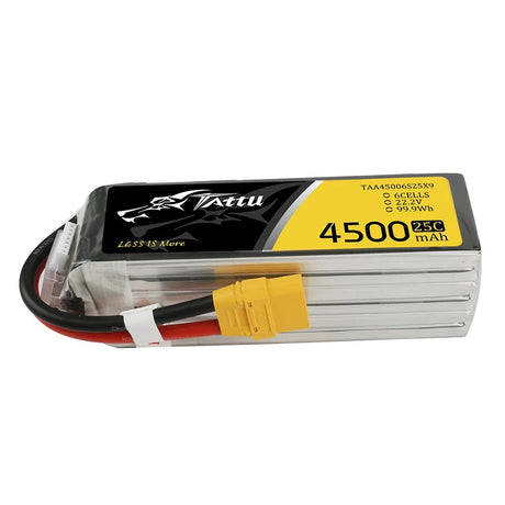 Tattu 4500mAh 22.2V 25C 6S1P Lipo Akku mit XT90 - LiPo24.de