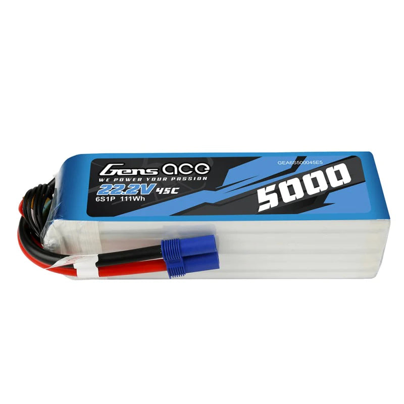 Gens Ace 5000mAh 22,2V 45C 6S1P Lipo-Akkupack - LiPo24.de