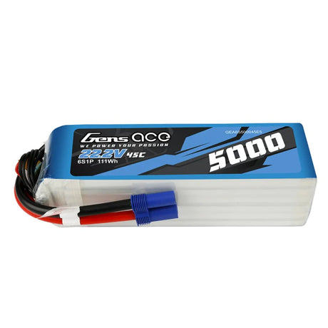 Gens Ace 5000mAh 22,2V 45C 6S1P Lipo-Akkupack - LiPo24.de