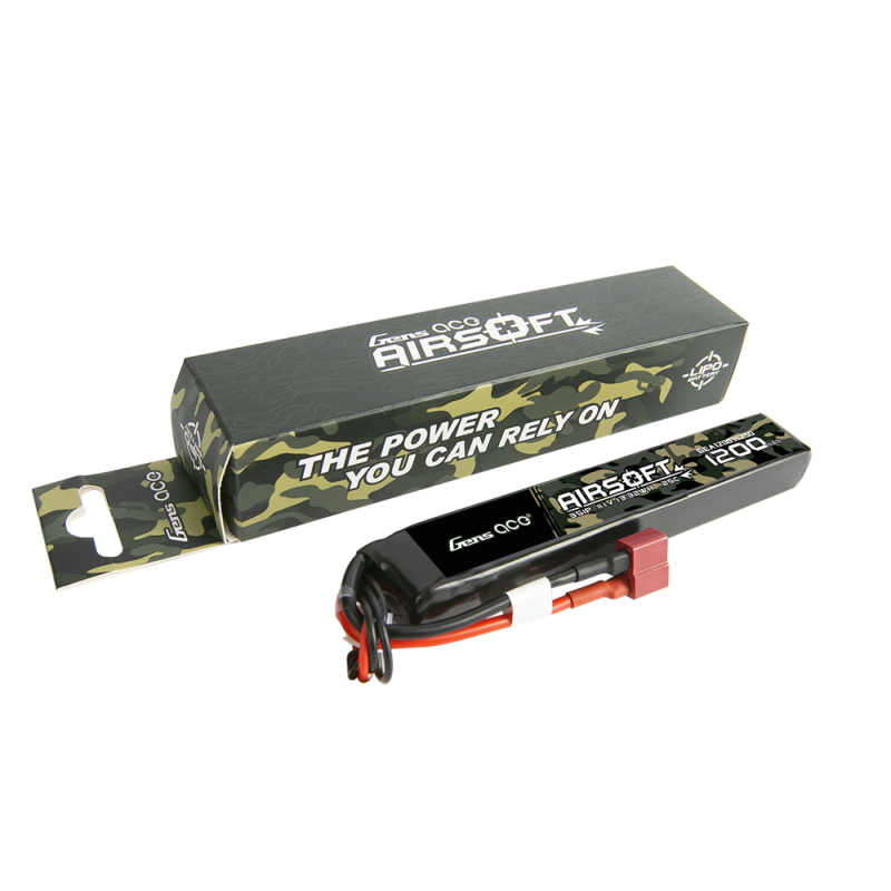Gens Ace 25C 1200mAh 3S1P 11.1V Airsoft Gun Lipo Batterie mit T-Stecker - LiPo24.de