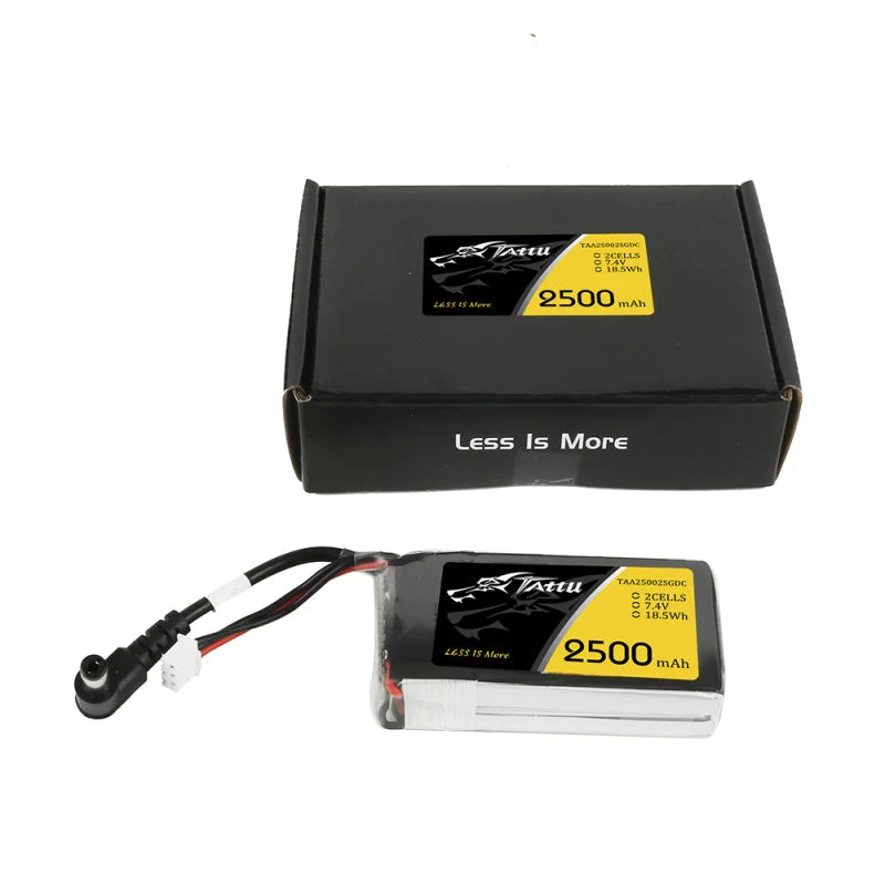 Tattu 2500mAh 2S 7.4V Ersatz-Lipo-Akku mit DC5,5mm Stecker für Fatshark Goggles - LiPo24.de