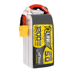 Tattu R-Line Version 5.0 1200mAh 22,2 V 150 C 6S1P Lipo-Akku XT60 - LiPo24.de