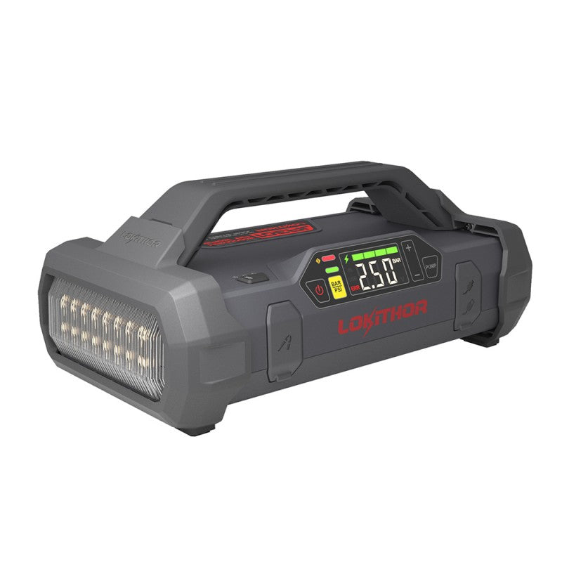 Lokithor 2000A 12V Lithium-Starthilfe mit 150 PSI Luftpumpe - LiPo24.de
