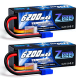 Zeee 4S Lipo Akku 6200mAh 14,8 V 80 C Hartschalenkoffer mit EC5-Anschluss für RC Car RC-Modelle (2 Packungen) - LiPo24.de