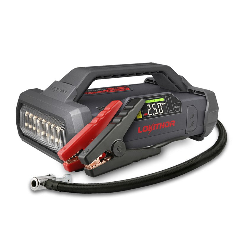 Lokithor 2000A 12V Lithium-Starthilfe mit 150 PSI Luftpumpe - LiPo24.de