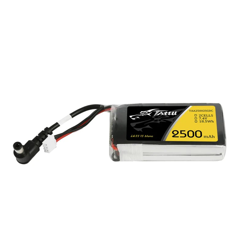 Tattu 2500mAh 2S 7.4V Ersatz-Lipo-Akku mit DC5,5mm Stecker für Fatshark Goggles - LiPo24.de