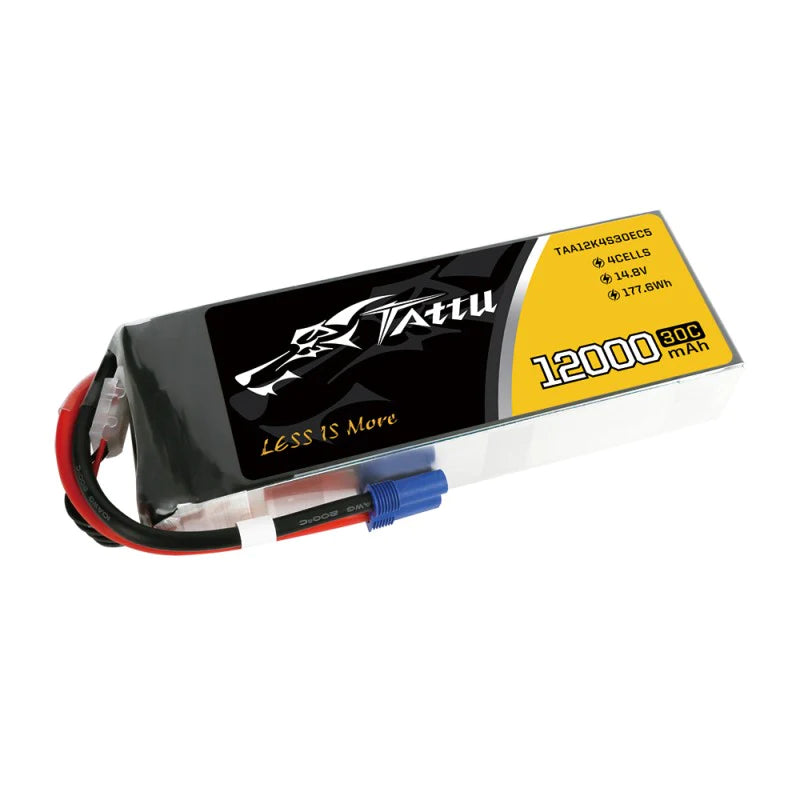Tattu 12000mAh 14,8V 30C 4S1P LiPo Akkupack mit EC5 - LiPo24.de