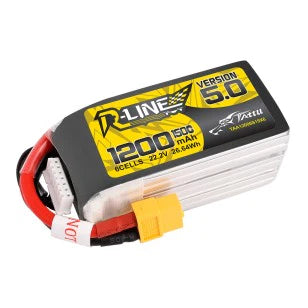 Tattu R-Line Version 5.0 1200mAh 22,2 V 150 C 6S1P Lipo-Akku XT60 - LiPo24.de