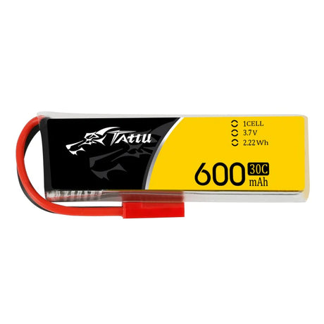 Tattu 600mAh 3.7V 30C 1S1P Lipo Akku mit Molex Stecker (1 Stück/Packung) - LiPo24.de